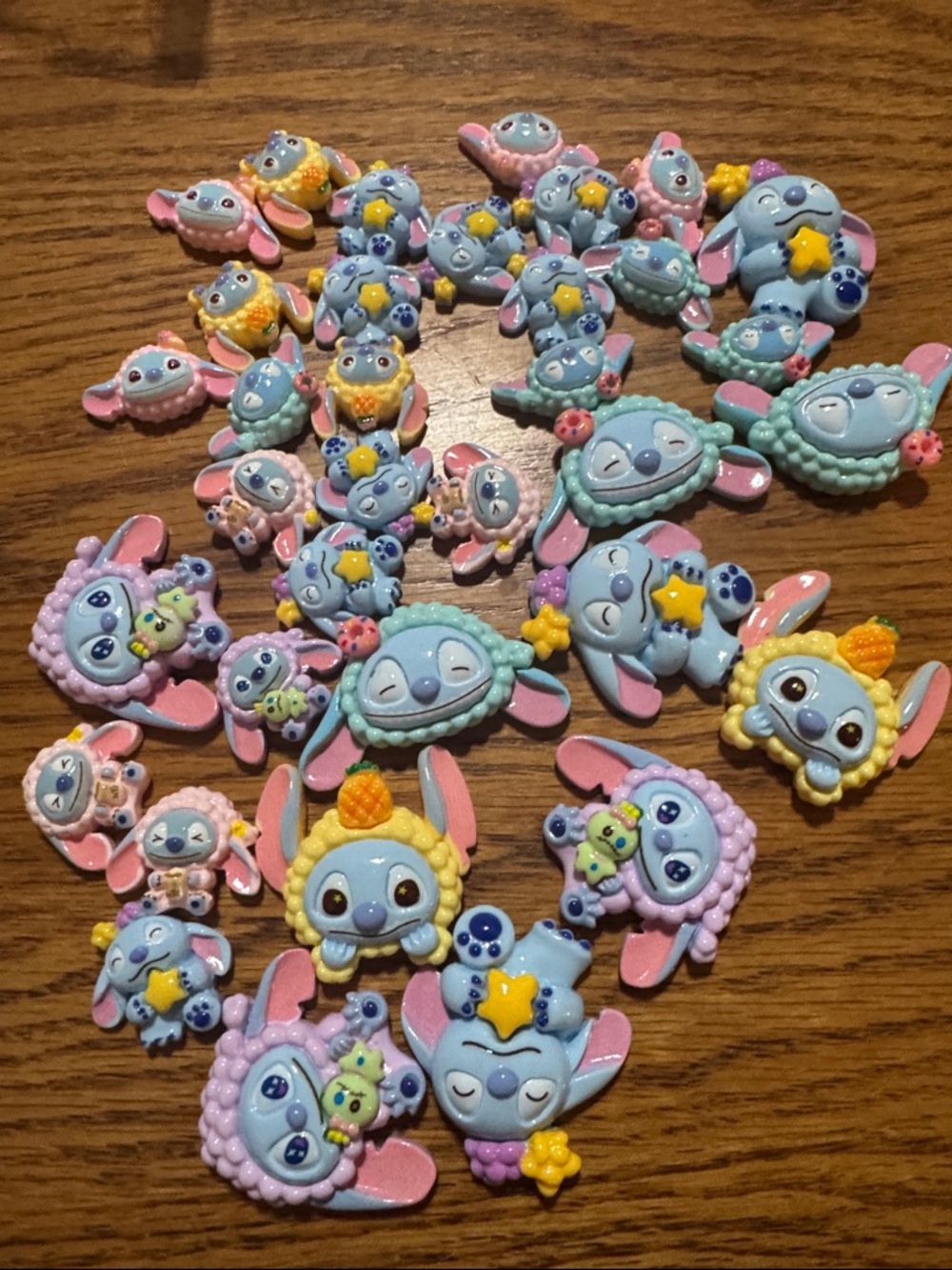Stitch set of 36 Character flatback charms
